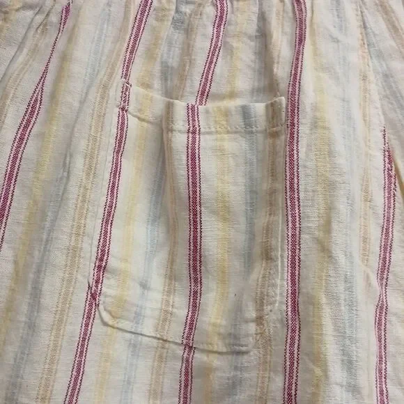 GAP Women's Striped Shorts Cream, Red, Blue And Yellow. Size S. NWT Linen Blend - Picture 7 of 11